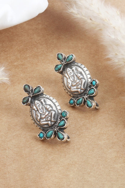 Temple Motif Handcrafted Earrings 