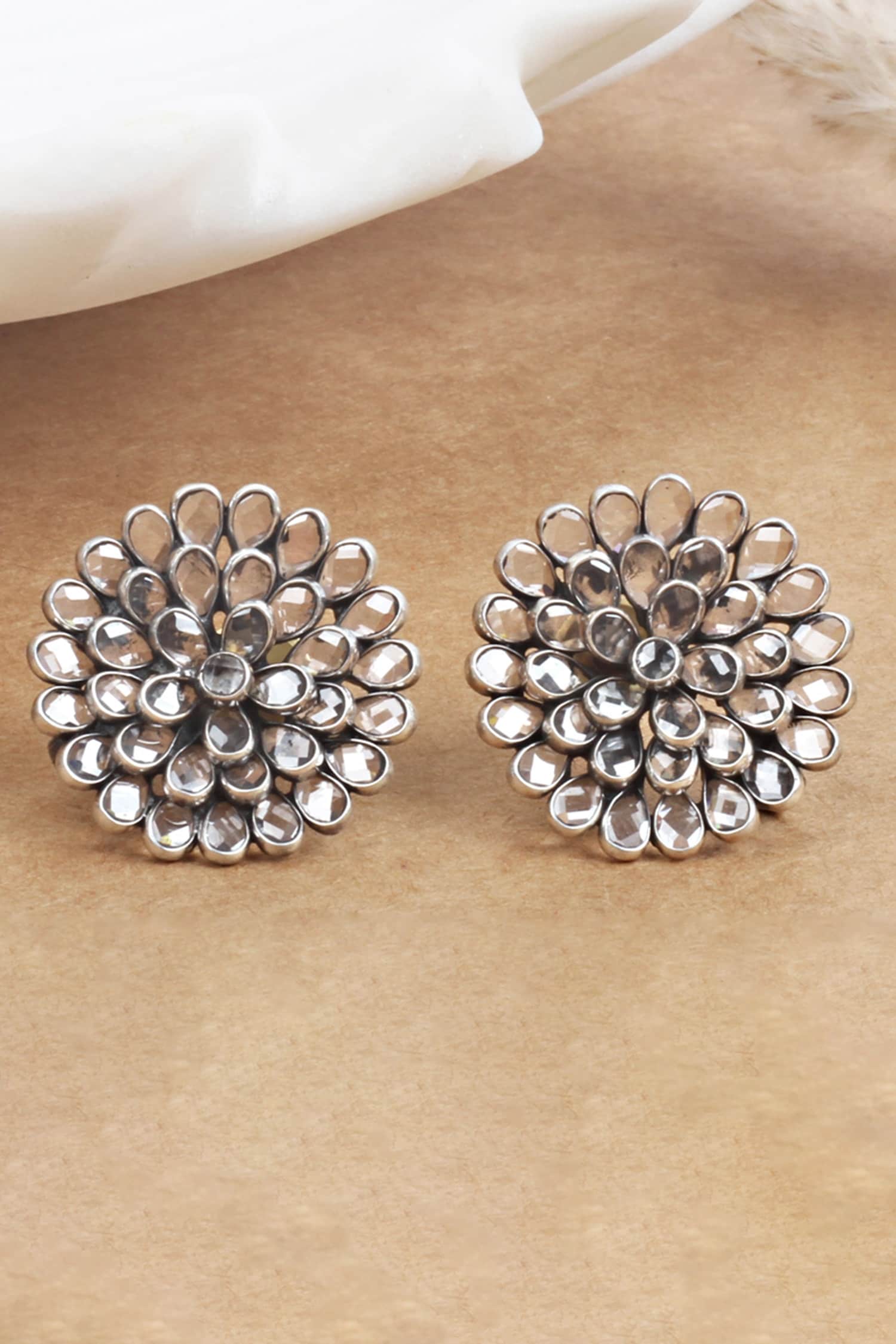 Floral Carved Studs 