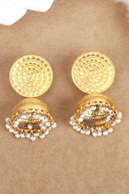 Handcrafted Bead Drop Jhumkas 