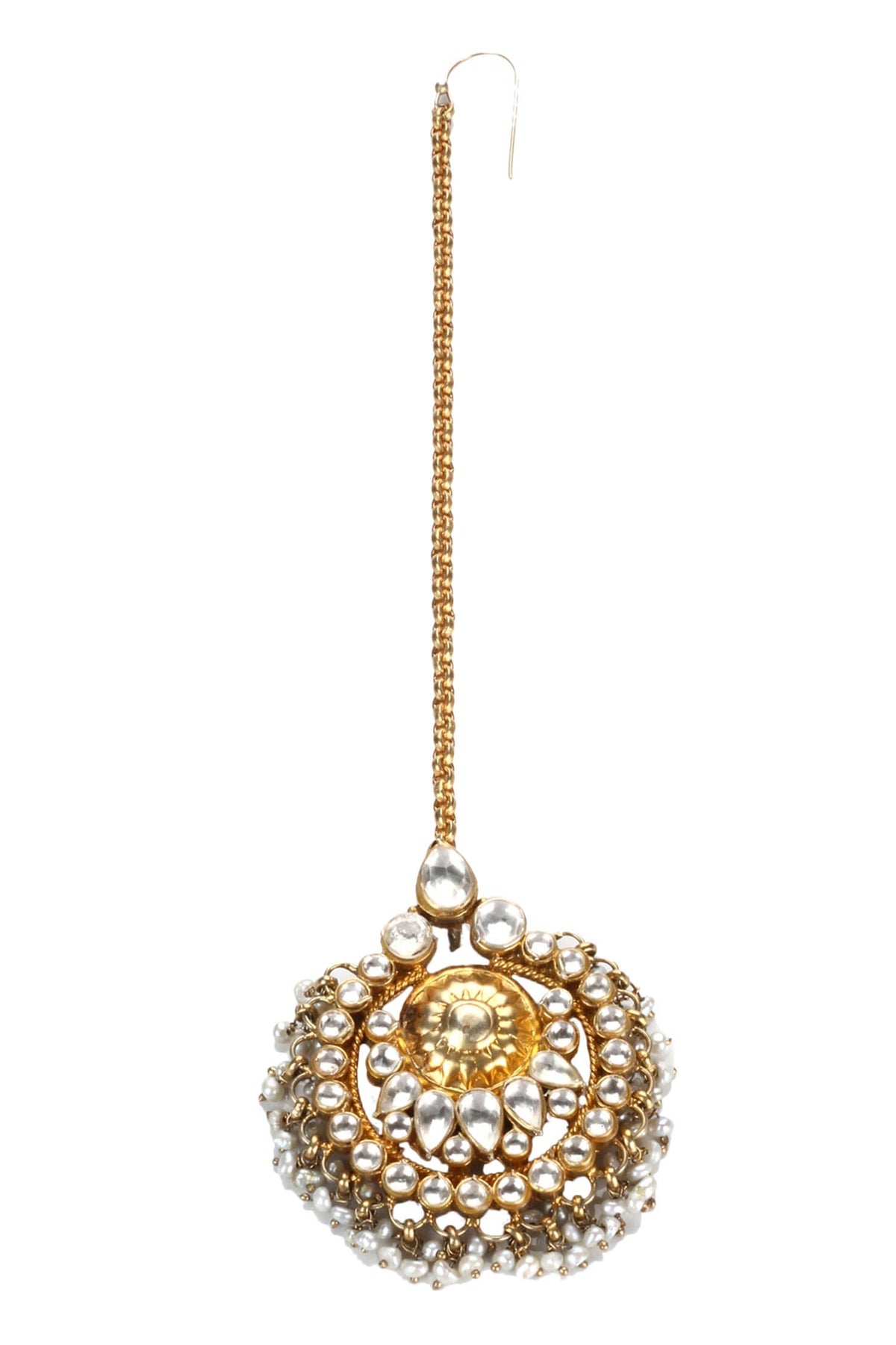 Handmade Bead Drop Maangtikka 