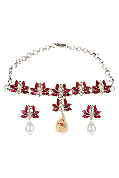 Handcrafted Kundan Pendant Necklace Set 