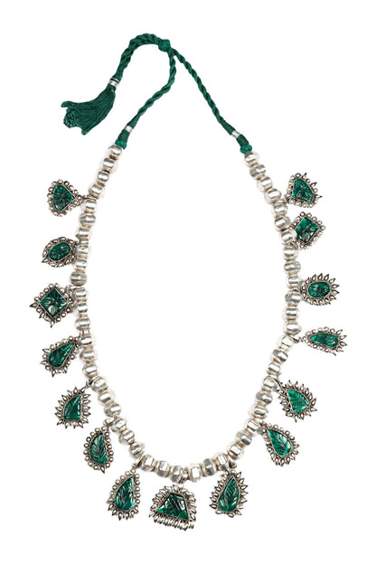Handcrafted Stone Drop Necklace 