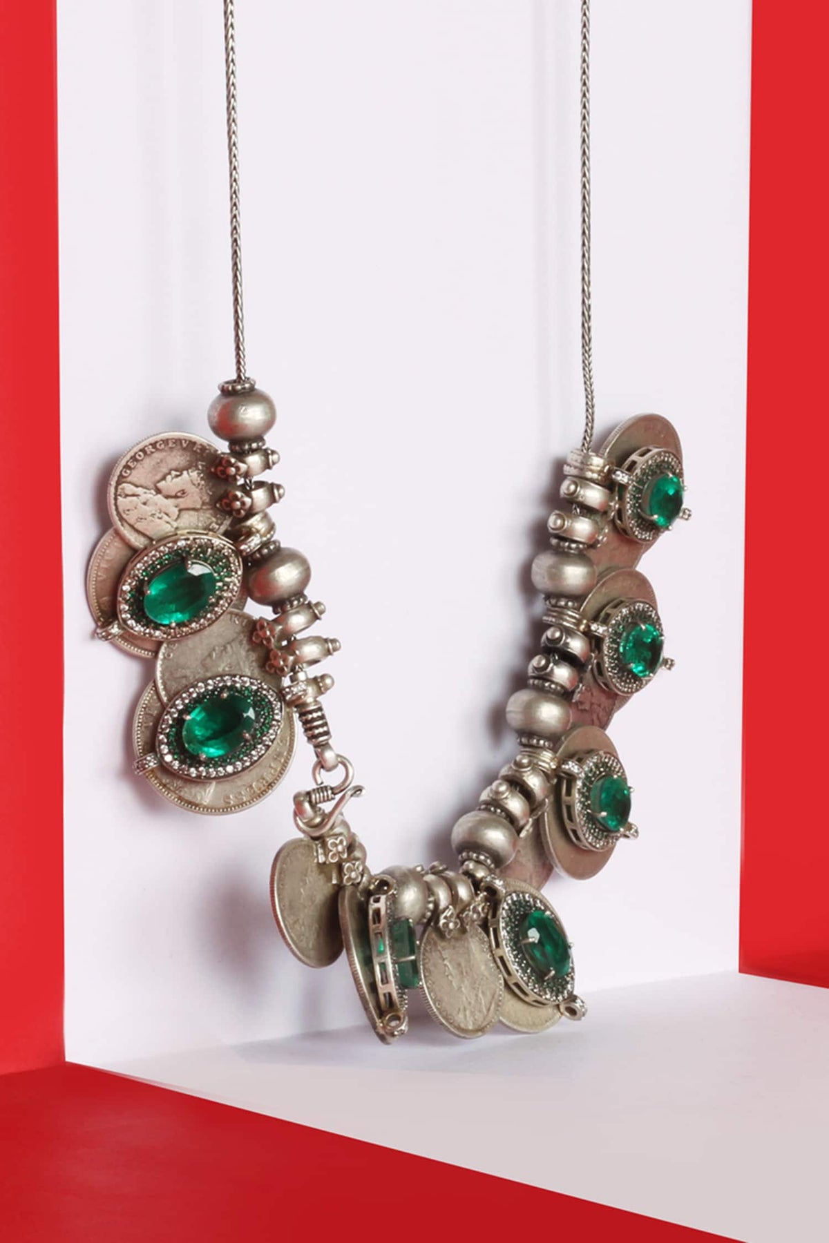 Handcrafted Stone Drop Necklace 