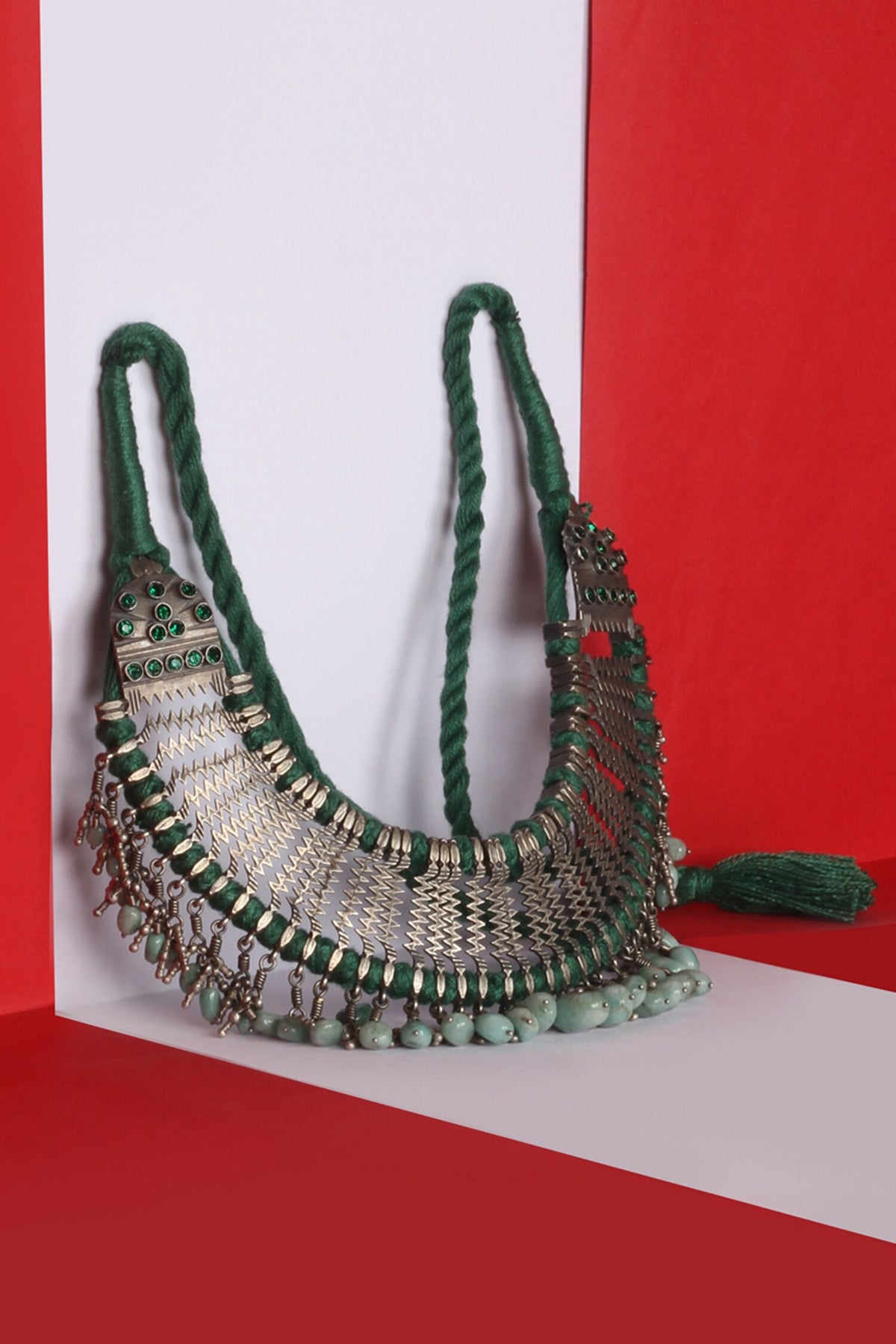 Handcrafted Stone Drop Necklace 