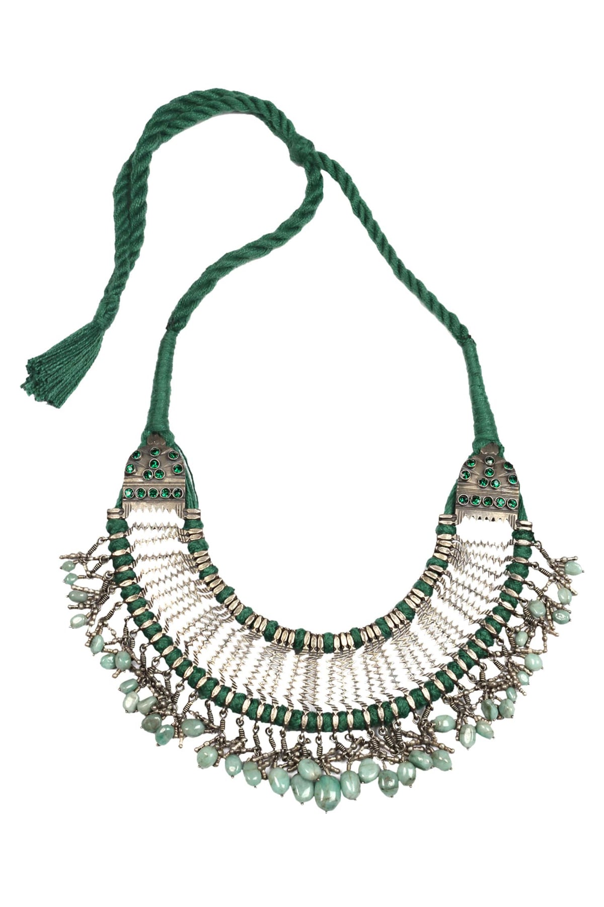 Handcrafted Stone Drop Necklace 