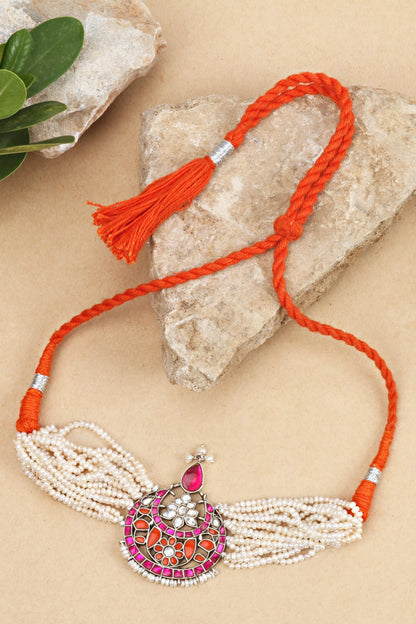 Stone Embellished Pendant Necklace 