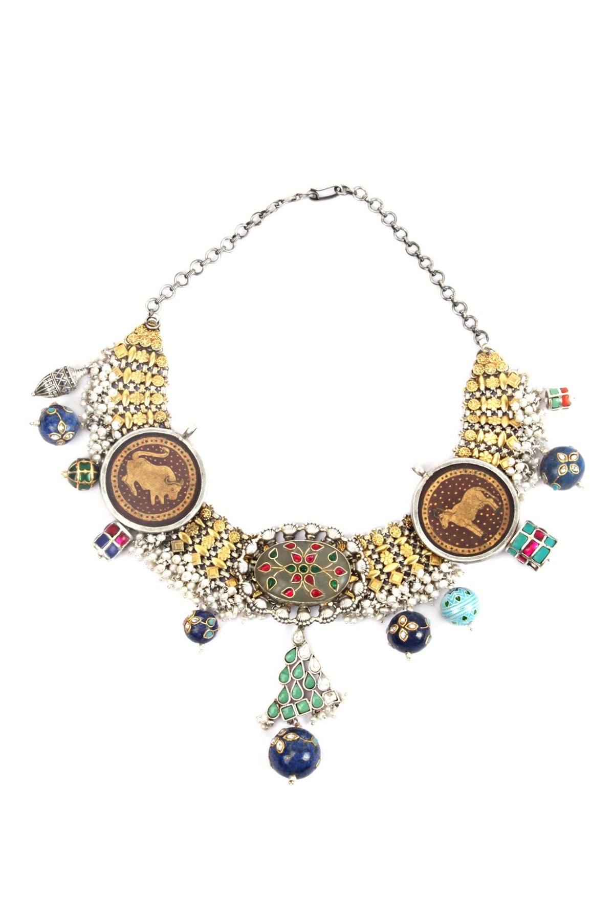 Stone Tassel Handcrafted Necklace 