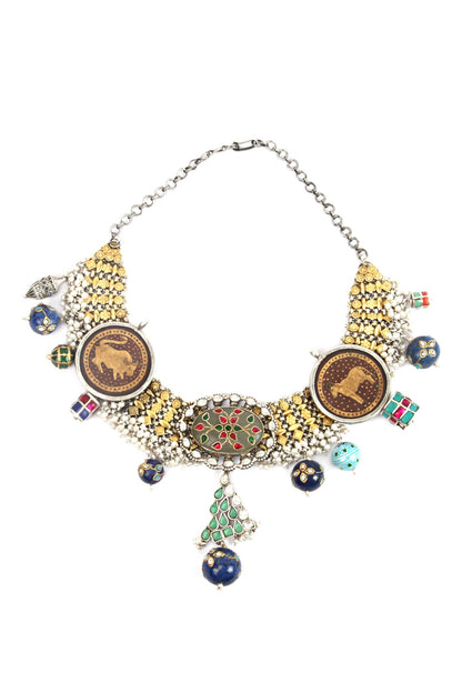 Stone Tassel Handcrafted Necklace 