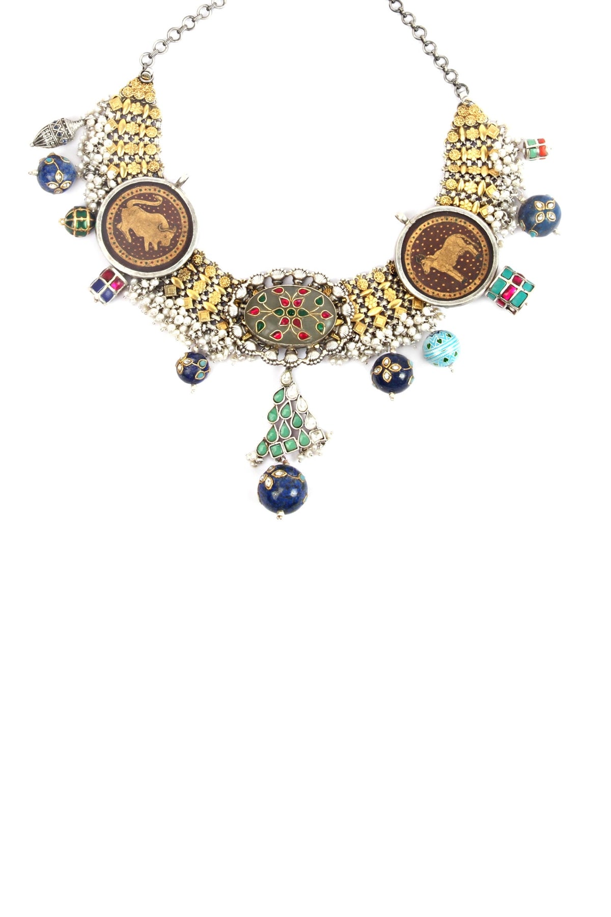 Stone Tassel Handcrafted Necklace 