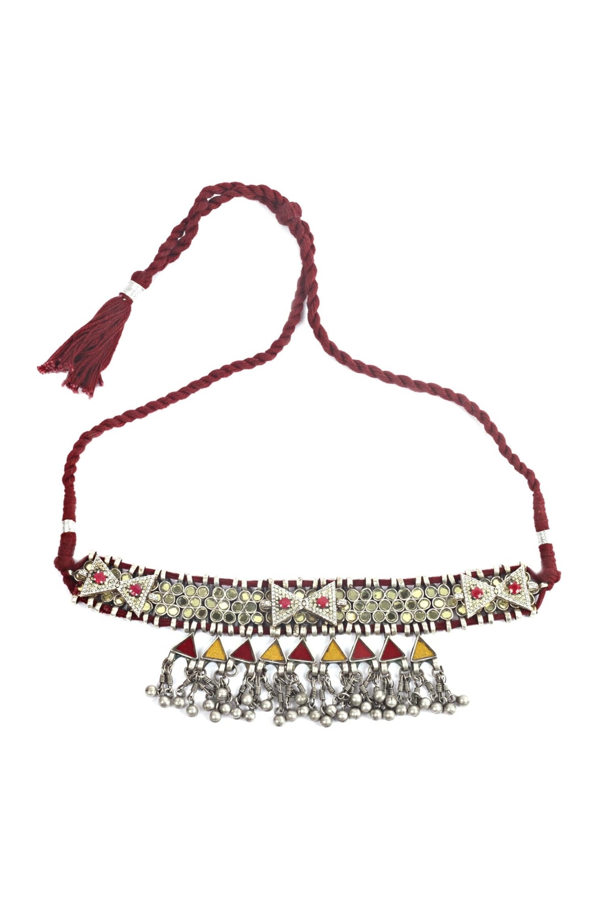 Stone Tassel Hem Choker 