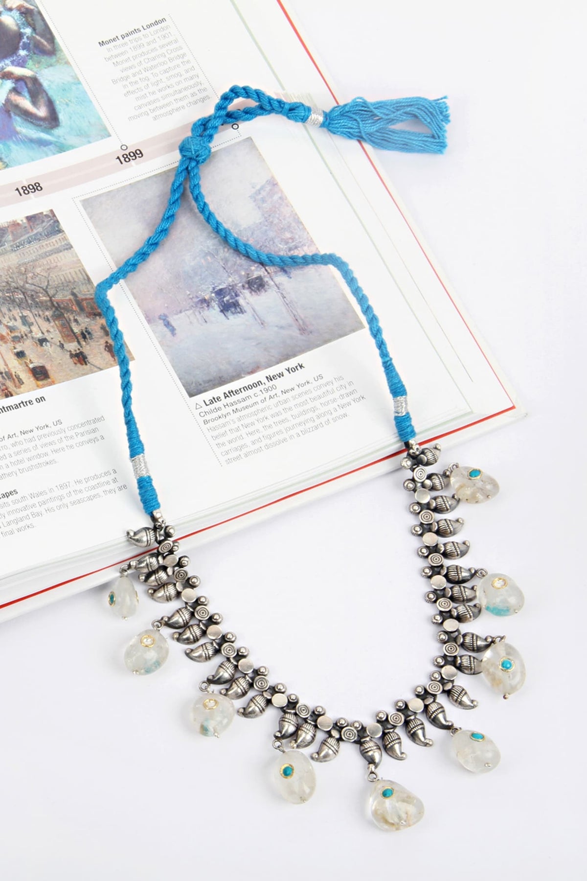 Stone Tassel Necklace 