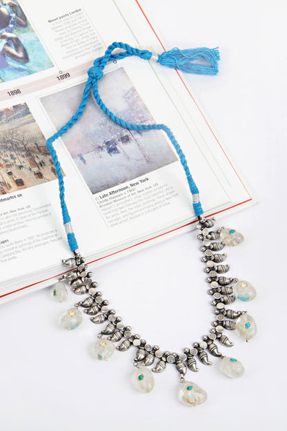 Stone Tassel Necklace 