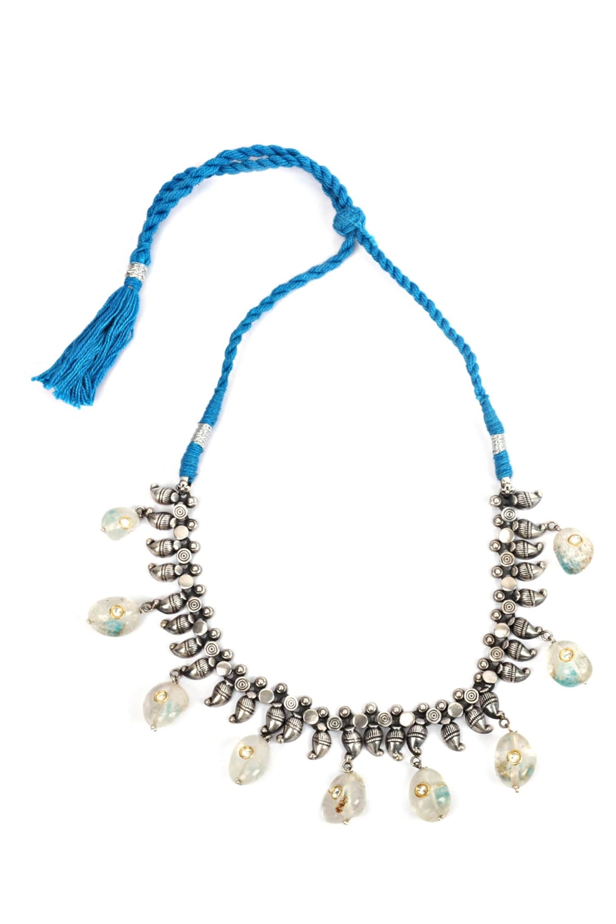 Stone Tassel Necklace 