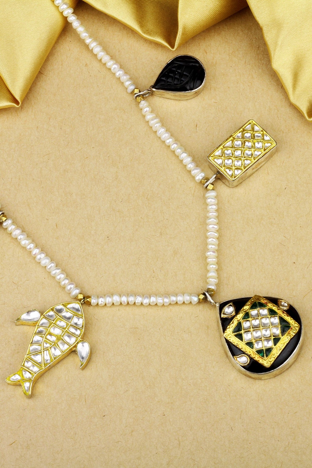 Nasrin Embellished Pendant Necklace 