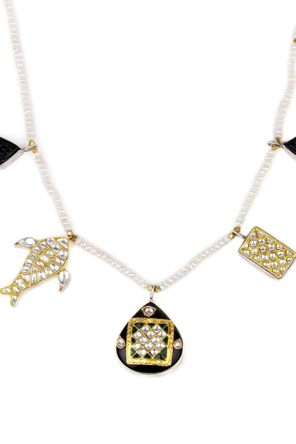 Nasrin Embellished Pendant Necklace 