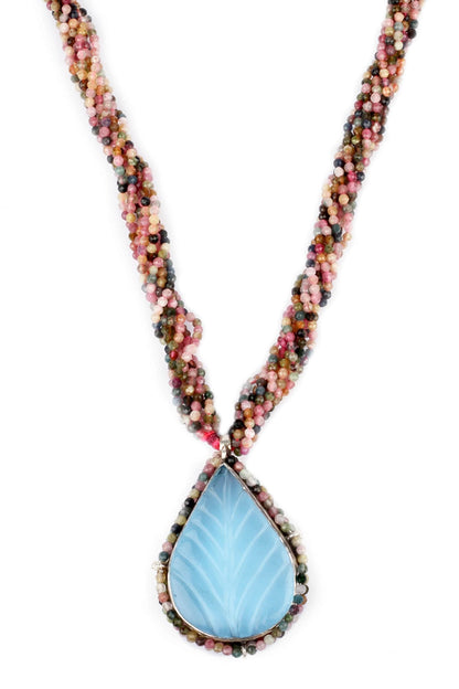 Faiza Stone Pendant Necklace 