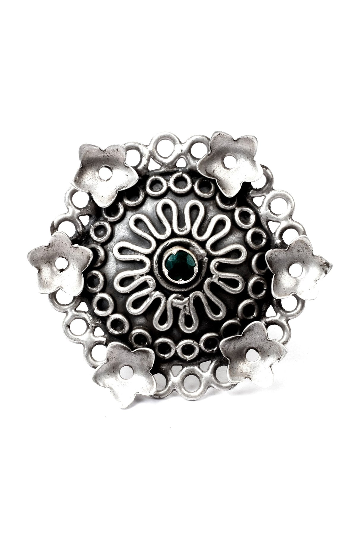 Floral Motif Cutwork Ring 
