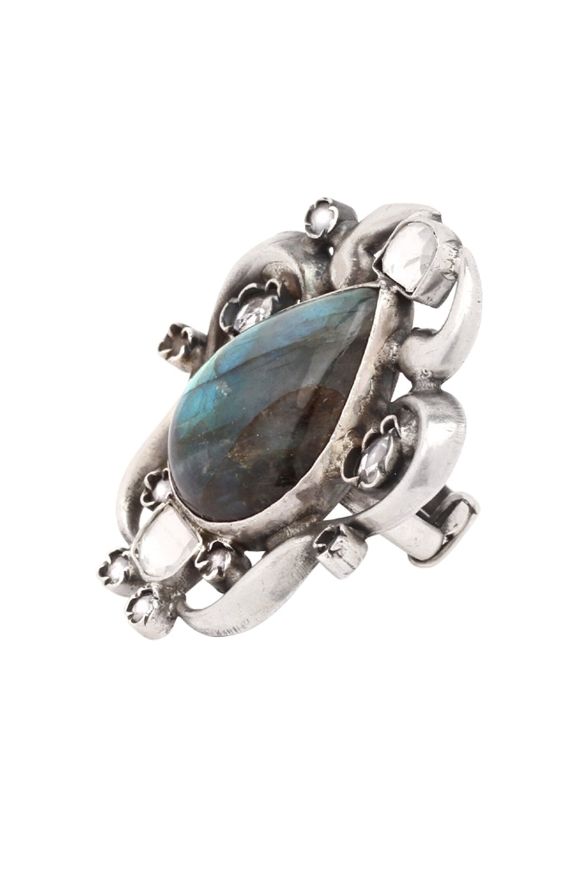 Handcrafted Teardrop Stone Ring 