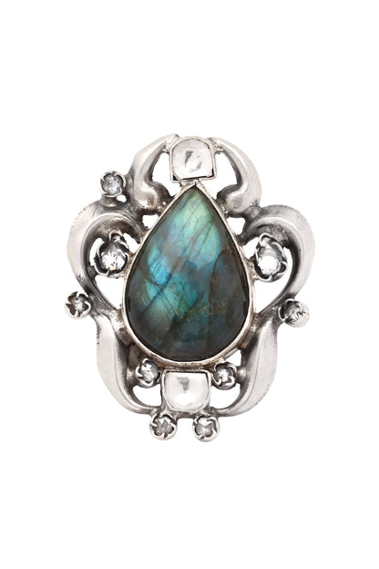 Handcrafted Teardrop Stone Ring 