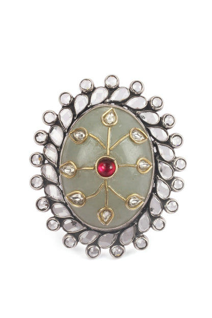 Oval Motif Handcrafted Ring 
