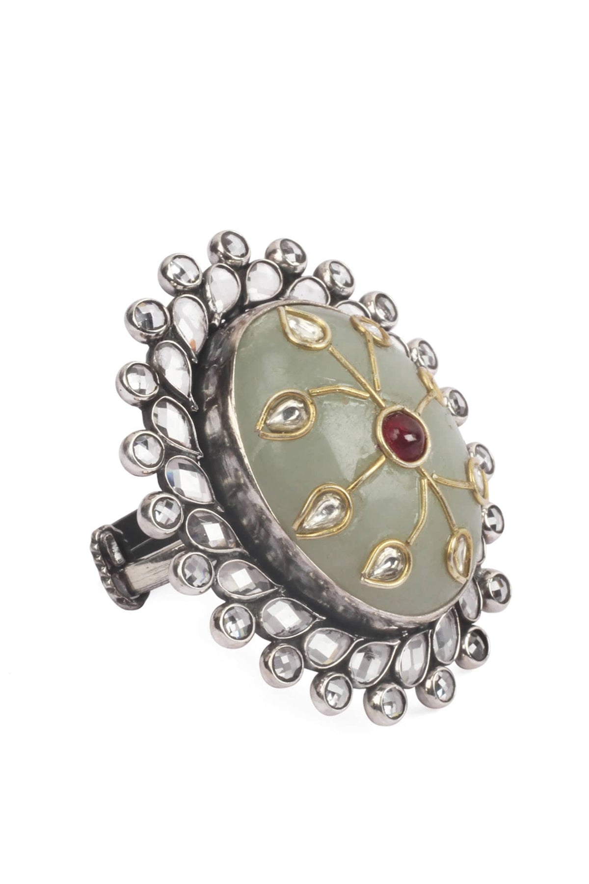 Oval Motif Handcrafted Ring 