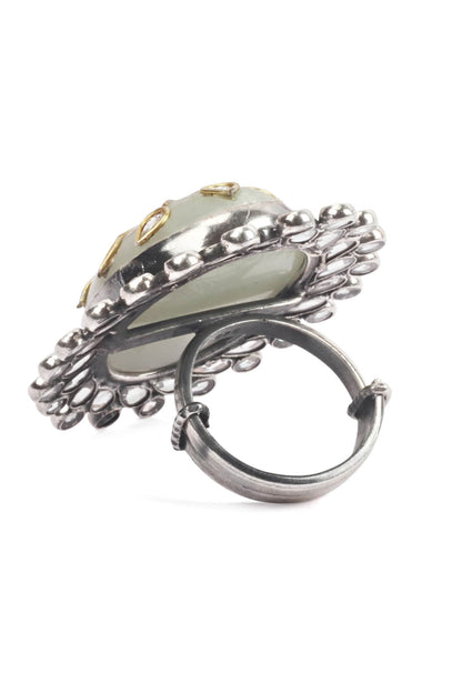 Oval Motif Handcrafted Ring 