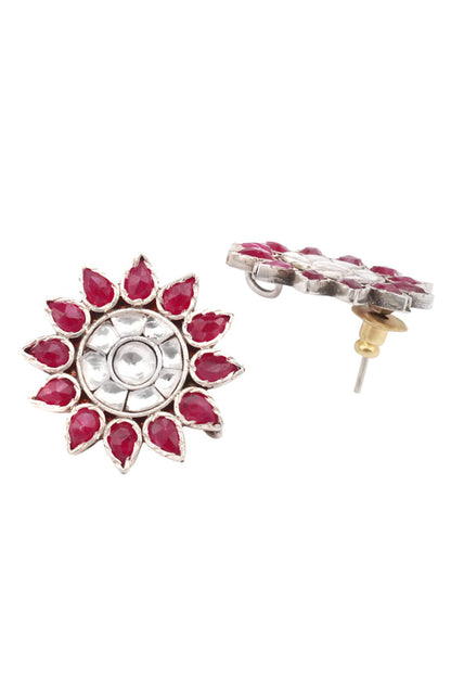 Handcrafted Floral Carved Earrings 