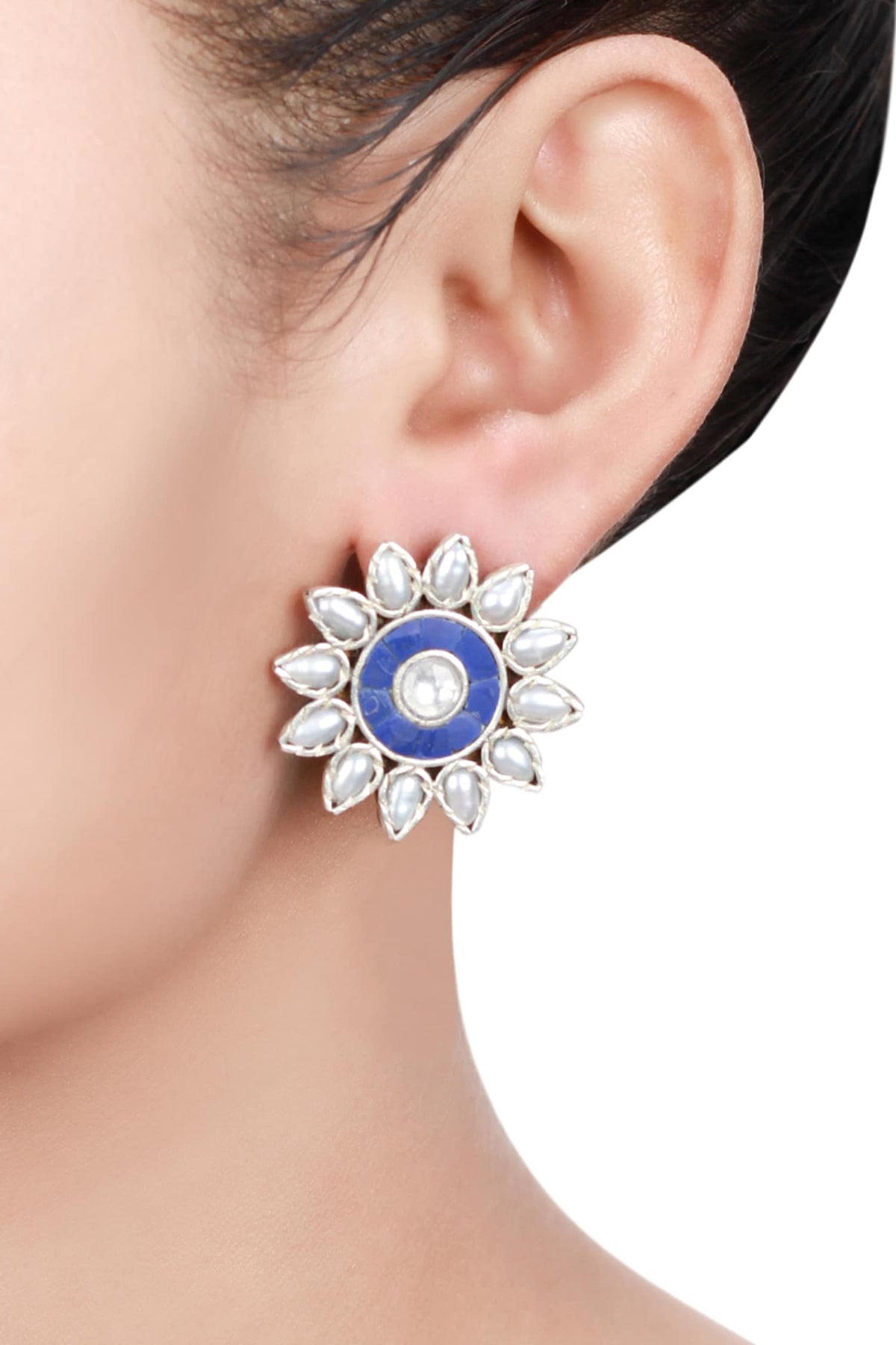 Handcrafted Floral Carved Earrings 