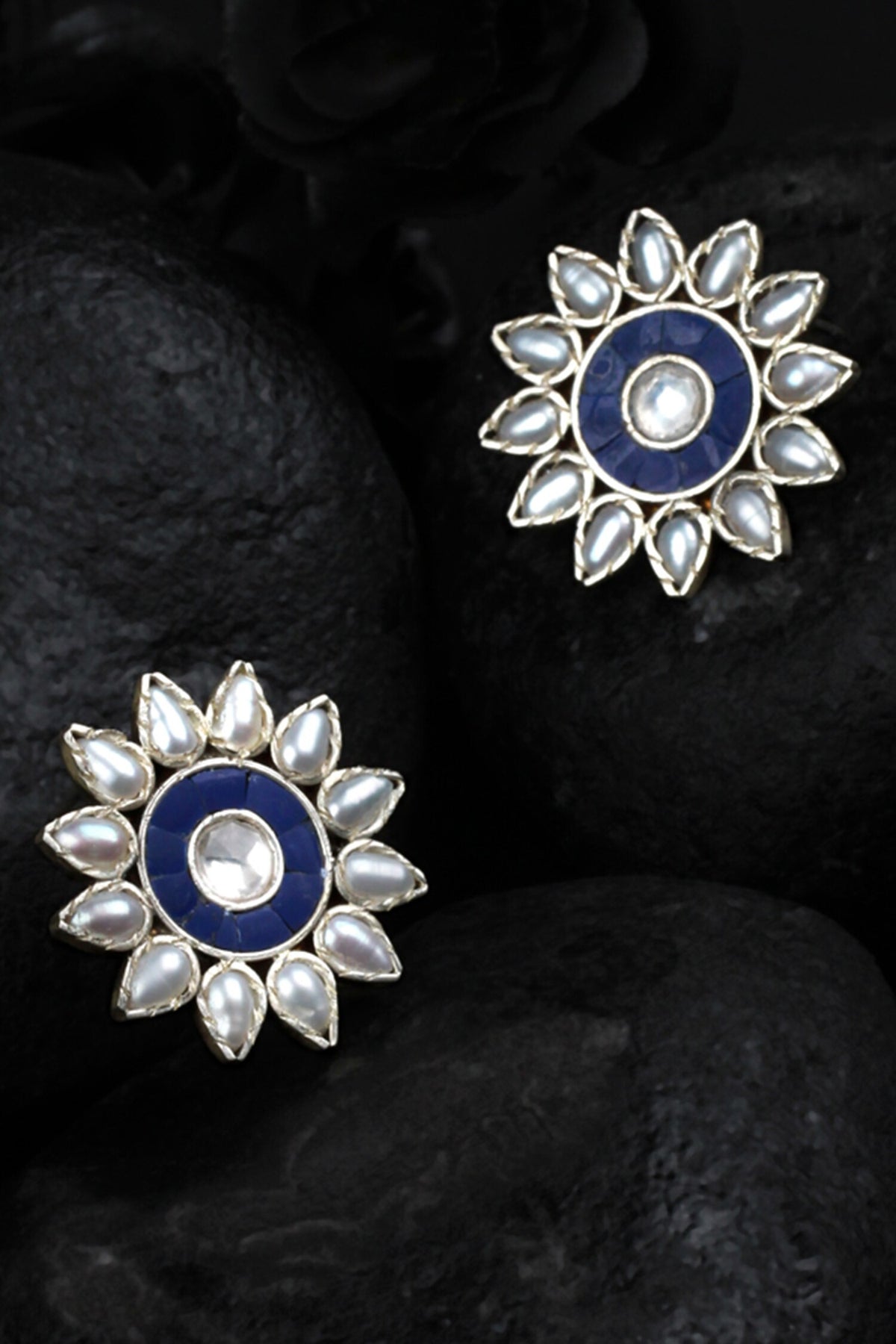 Handcrafted Floral Carved Earrings 