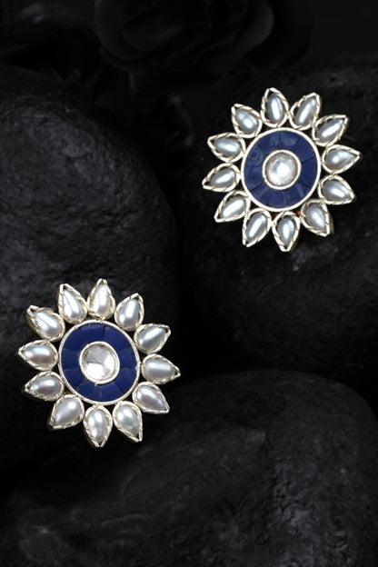 Handcrafted Floral Carved Earrings 