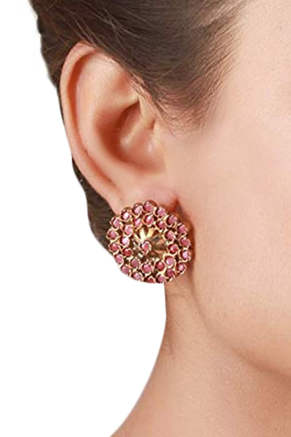 Floral Stone Studs 
