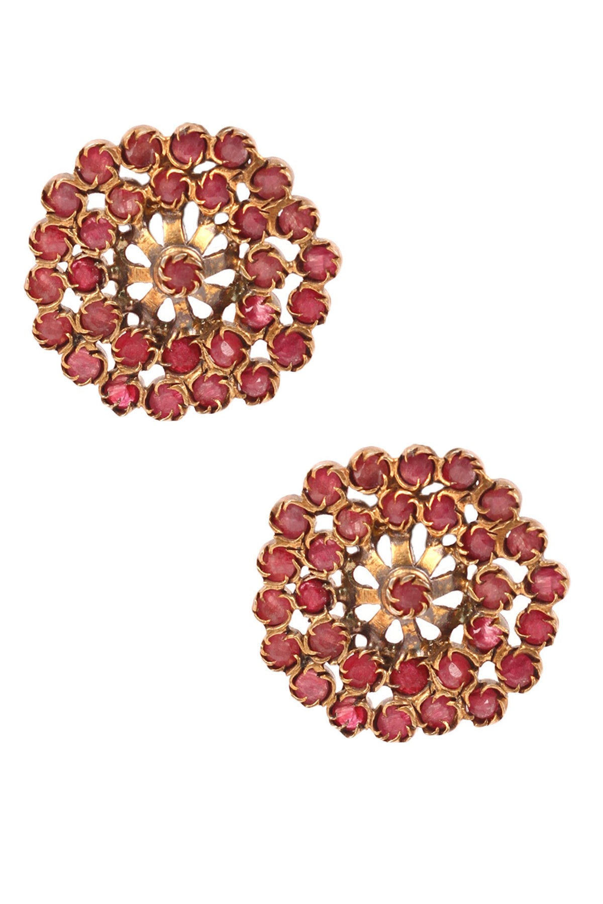 Floral Stone Studs 