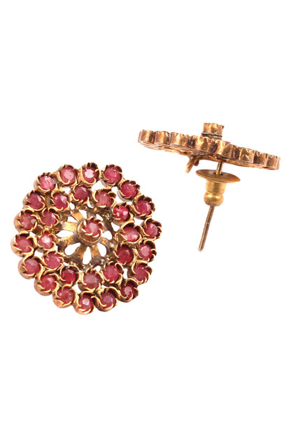 Floral Stone Studs 