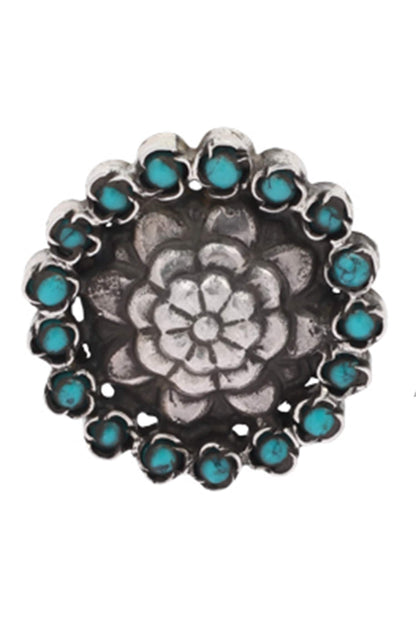 Stone Floral Studs  