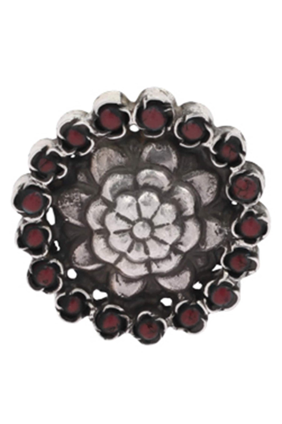 Stone Floral Studs  