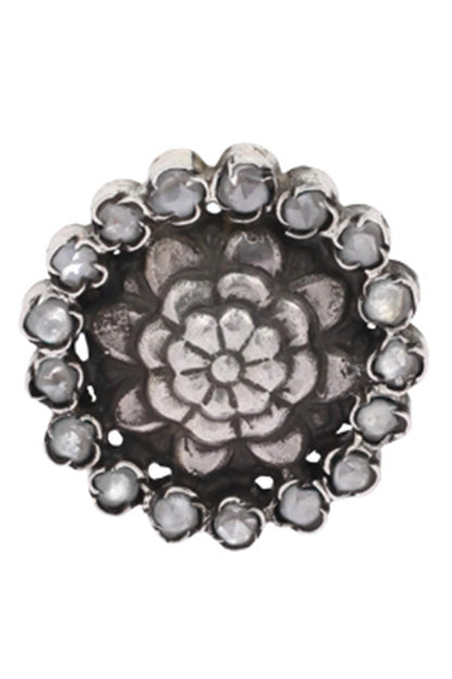Stone Floral Studs  