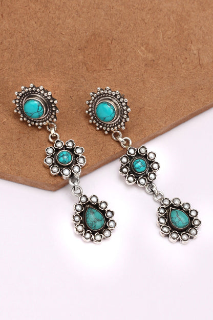 Stone Tiered Earrings 