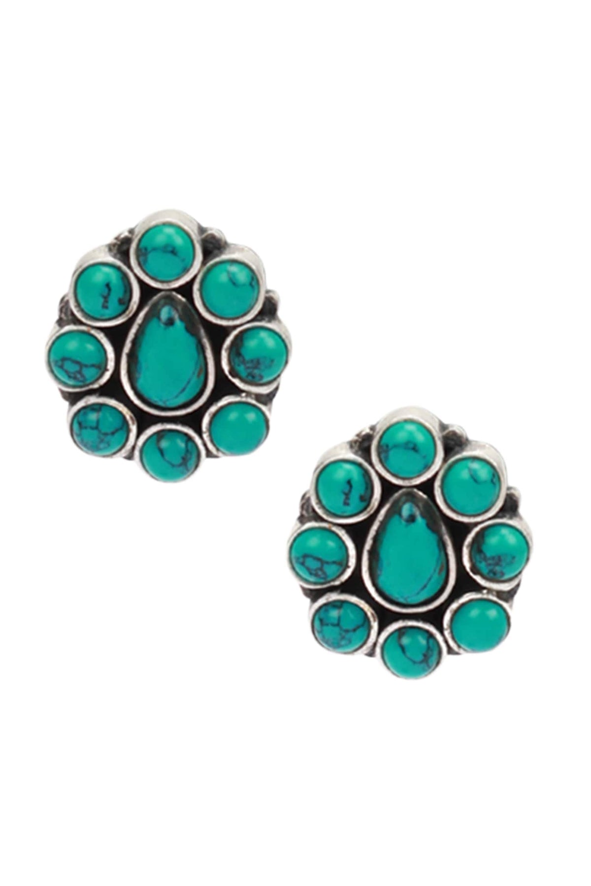 Floral Stone Studs 