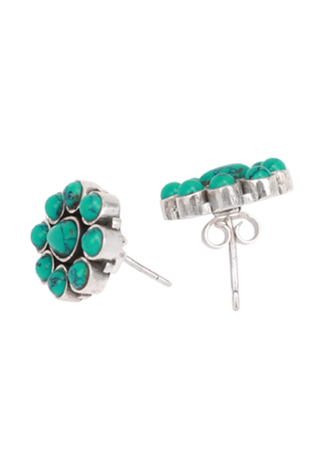 Floral Stone Studs 