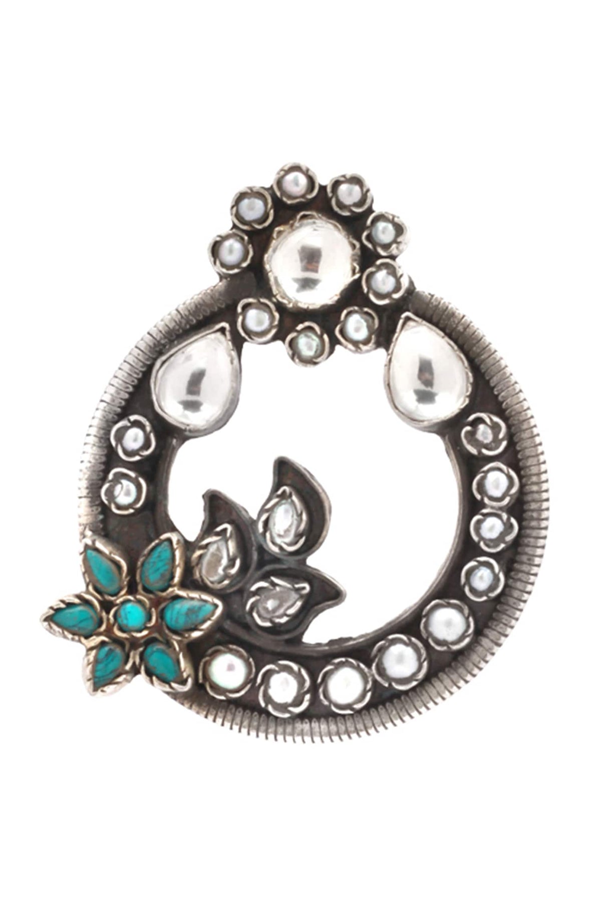 Stone Hoop Earrings 