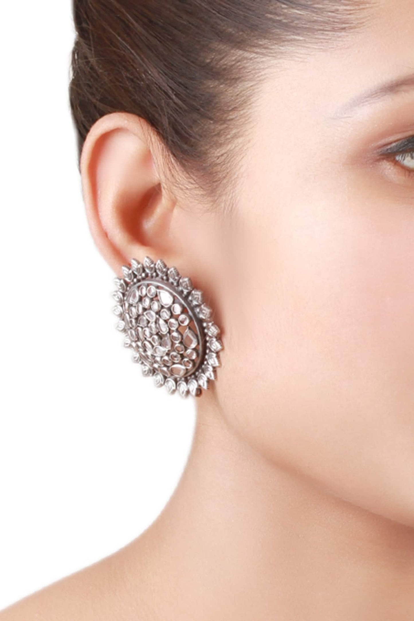 Floral Stone Studs 