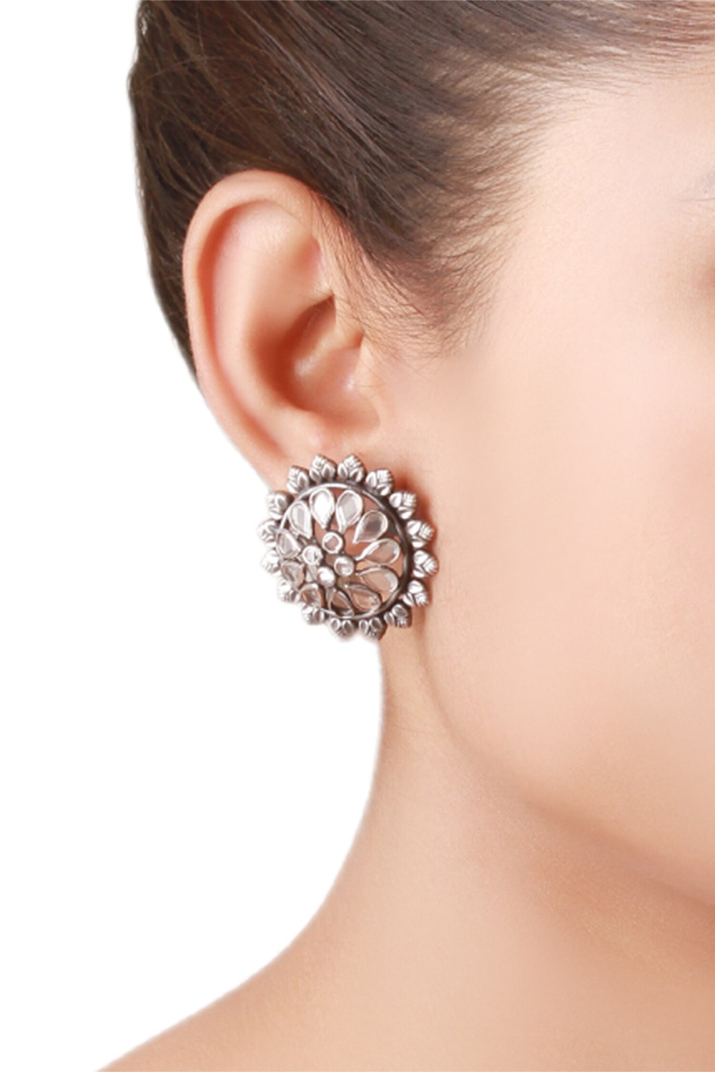 Floral Stone Studs 