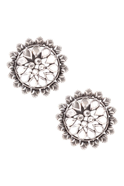 Floral Stone Studs 