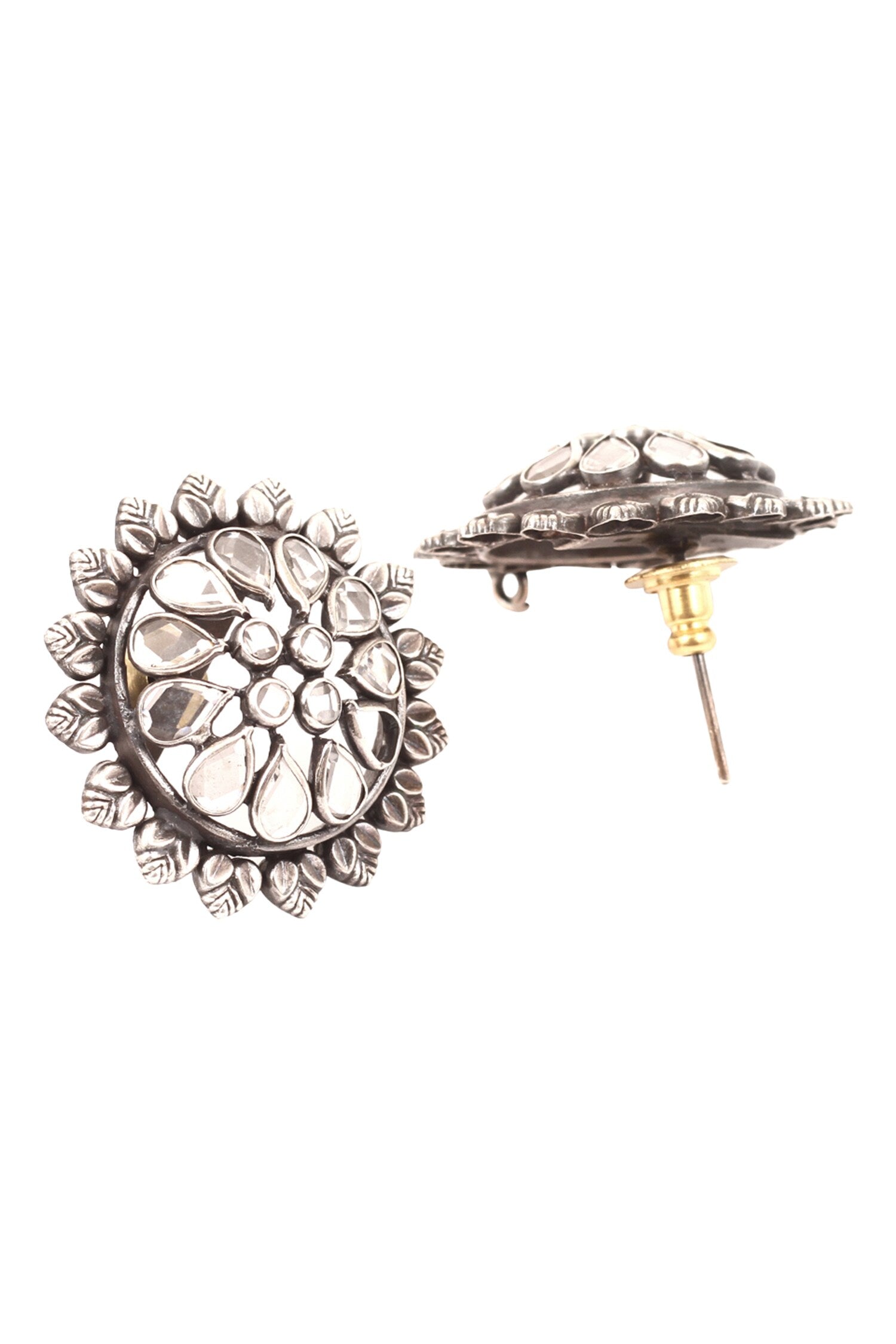 Floral Stone Studs 