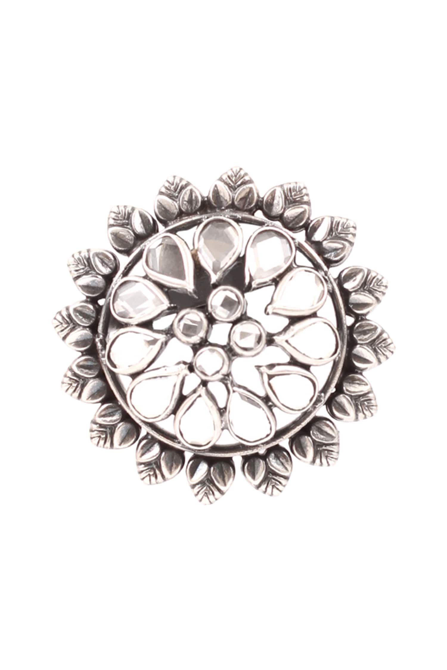Floral Stone Studs 
