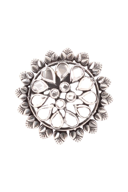 Floral Stone Studs 