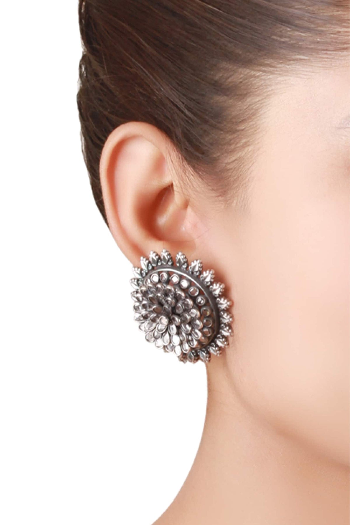 Floral Stone Studs 