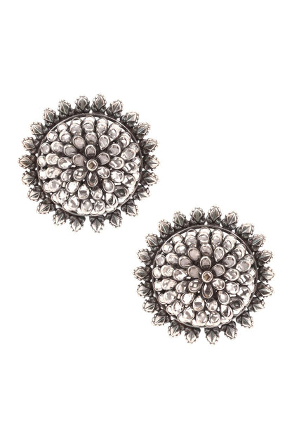 Floral Stone Studs 