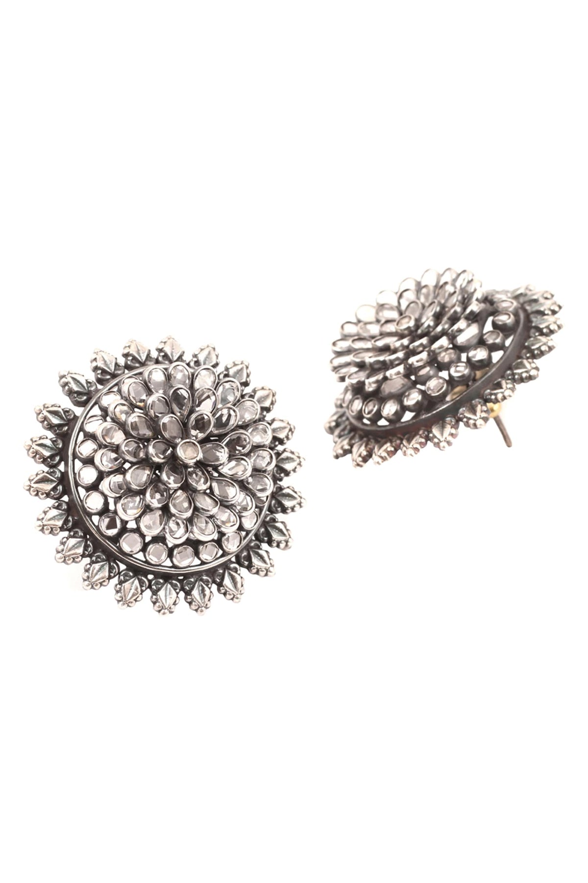 Floral Stone Studs 