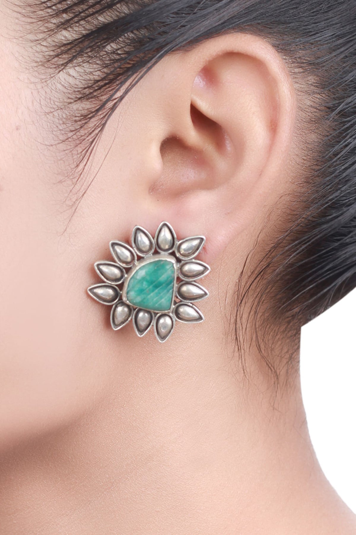 Stone Stud Earrings 